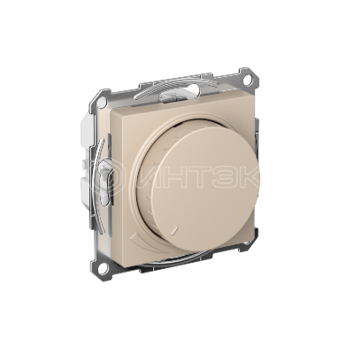 Светорегулятор поворотно-нажимной AtlasDesign (диммер) LED RC 400Вт мех. песочн. Systeme Electric ATN001223 изображение, фото