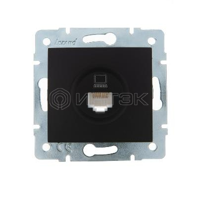 Розетка компьютерная 1-м СП Karina RJ45 механизм черн. бархат LEZARD 707-4288-139 изображение, фото