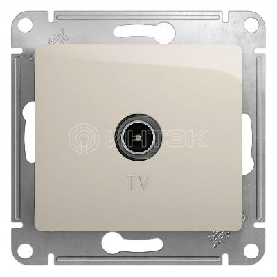 Розетка телевизионная оконечная TV 1-м СП Glossa 1дБ механизм молочн. Systeme Electric GSL000991 изображение, фото