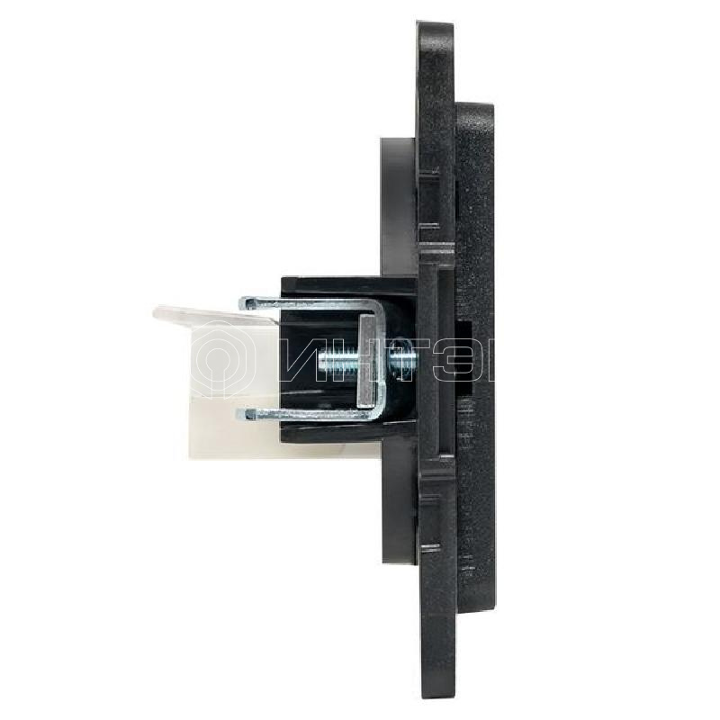 Розетка телефонная 1-м Стокгольм механизм черн. PROxima EKF EZT01-034-10 изображение, фото