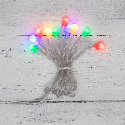 Гирлянда светодиодная "Шарики" 1.5м 10LED мультиколор 0.1Вт IP20 провод ПВХ прозр. элементы питания 2хAA (не в компл.) Neon-Night 303-092 изображение, фото