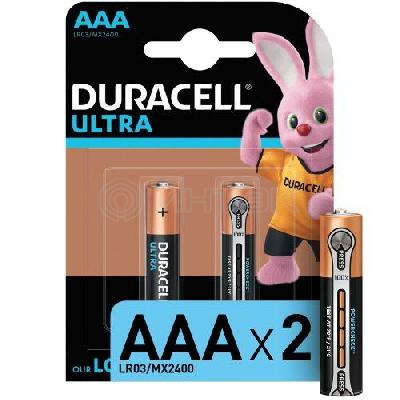 Элемент питания алкалиновый AAA/LR03 LR03-2BL Ultra Power (блист.2шт) Duracell Б0038760 изображение, фото
