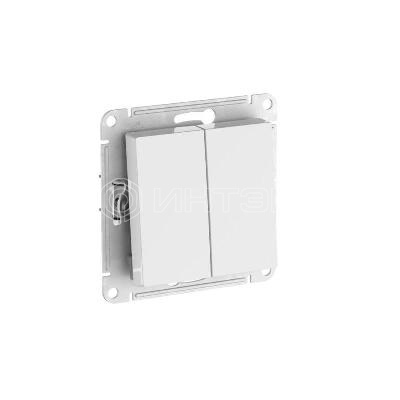 Выключатель 2-кл. AtlasDesign Aqua IP44 (сх. 5) 10AX быстрозажим. клем. механизм бел. Systeme Electric ATN440151S изображение, фото