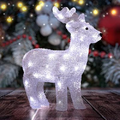 Фигура акриловая "Олень" ENIOF - 15 50 LED 10 мерцающих LED 31х13х37см IP20 Эра Б0051953 изображение, фото