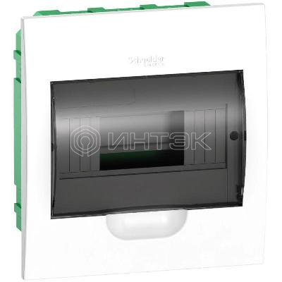 Бокс встраиваемый СП City9 Box 1 ряд 8мод. с прозр. дверцей Systeme Electric EZ9E108S2FRU