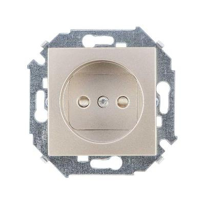 Розетка СП Simon 15 16А IP20 250В 2P без заземл. защ. шторки винтов. клеммы механизм шампань Simon 1591444-034 изображение, фото