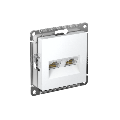 Розетка компьютерная 2-м AtlasDesign RJ45 кат.5E механизм бел.  Systeme Electric ATN000185 изображение, фото