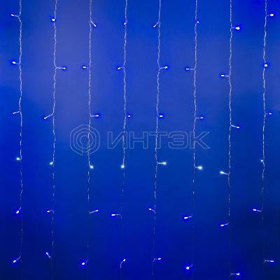 Занавес LED с эффектом мерцания ULD-C3020-240/TTK BLUE-WHITE IP44 3х2м соед. 240 диодов бел. и син. провод прозр. Uniel UL-00007214 изображение, фото