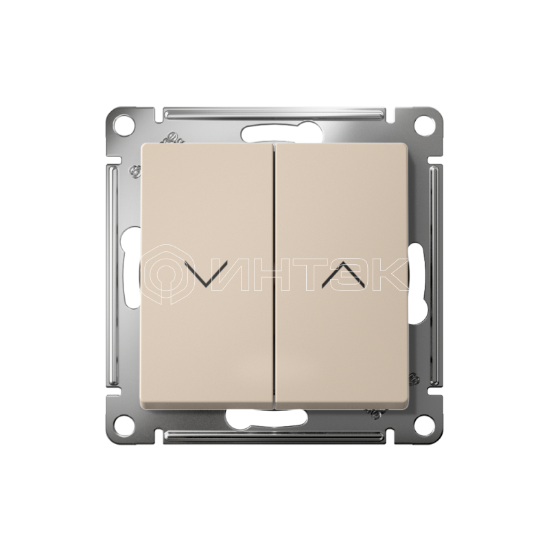 Выключатель для жалюзи 2-кл. AtlasDesign 10А механизм песочн. Systeme Electric ATN001219 изображение, фото