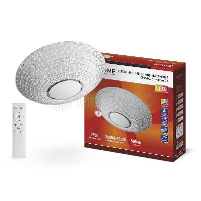 Светильник светодиодный COMFORT CRYSTAL 75Вт 3000-6500К 6000лм 230В 505х125мм с пультом ДУ IN HOME 4690612034782 изображение, фото