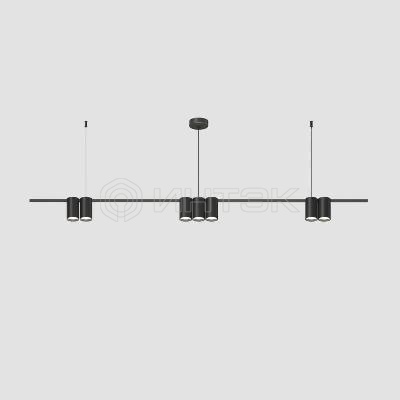 Светильник ORBIT 15Вт 7xGU10 IP20 LED подвесной алюм. матов. черн. DENKIRS 764322 изображение, фото