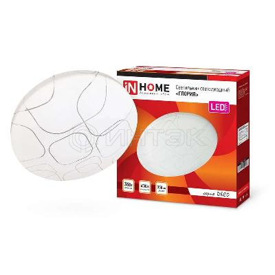 Светильник светодиодный DECO ГЛОРИЯ 36Вт 6500К 3240лм 230В 380х55мм IN HOME 4690612025117 изображение, фото