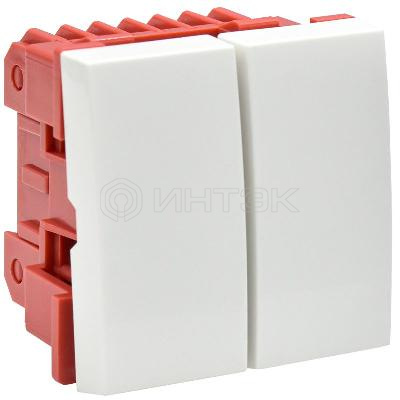 Выключатель 2-кл. 2мод. СП 10А IP20 ВК1-22-00-П бел. PRIMER IEK CKK-40D-VD2-K01 изображение, фото