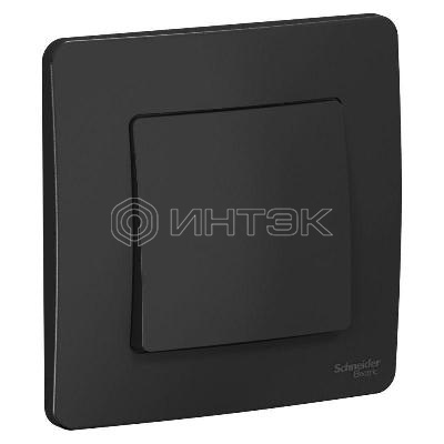 Переключатель проходной 1-кл. СП Blanca 10А IP20 (сх. 6) 250В антрацит  Systeme Electric BLNVS010606 изображение, фото