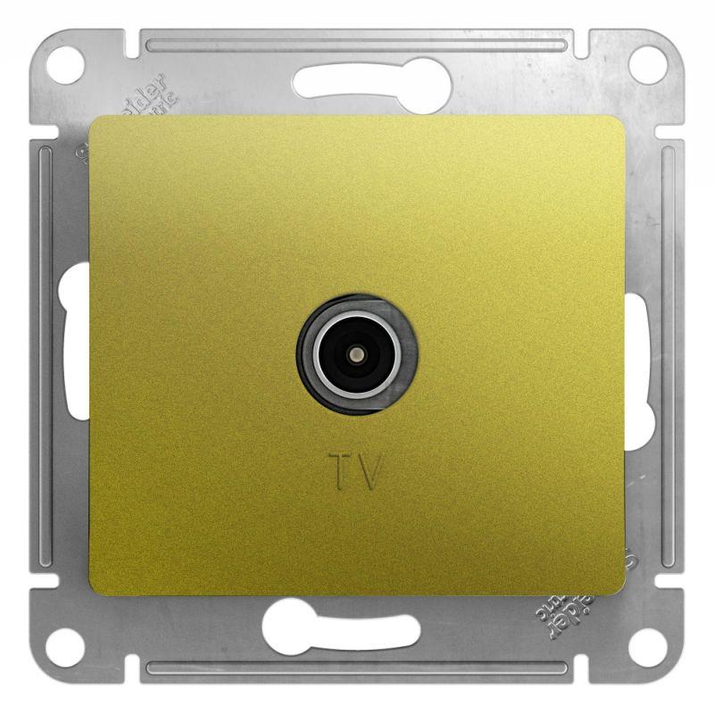 Розетка телевизионная TV Glossa коннектор механизм фисташк. SE GSL001093 изображение, фото