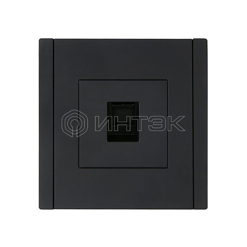 Розетка компьютерная RJ45 кат.5E FORTE&PIANO FP132 черн. IEK FP-K10-1-K02 изображение, фото