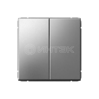 Выключатель кнопочный 2-кл. ArtGallery (сх. 2) 10А механизм сталь Systeme Electric GAL000917 изображение, фото
