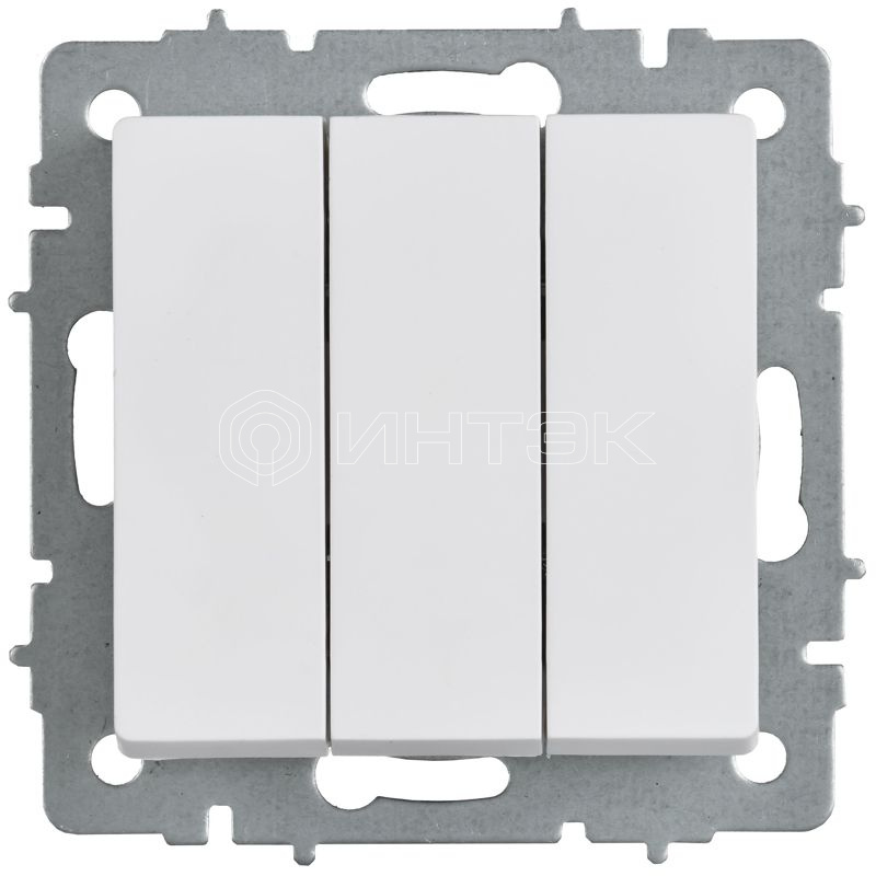 Выключатель 3-кл. СП BRITE ВС10-3-0-БрАБ 10А механизм арктич. бел. IEK BR-V30-0-10-K91 изображение, фото