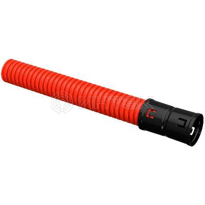 Труба гофрированная двустенная ПНД гибкая d40мм с муфтой красн. (уп.50м) IEK CTG12-040-K04-050-R изображение, фото
