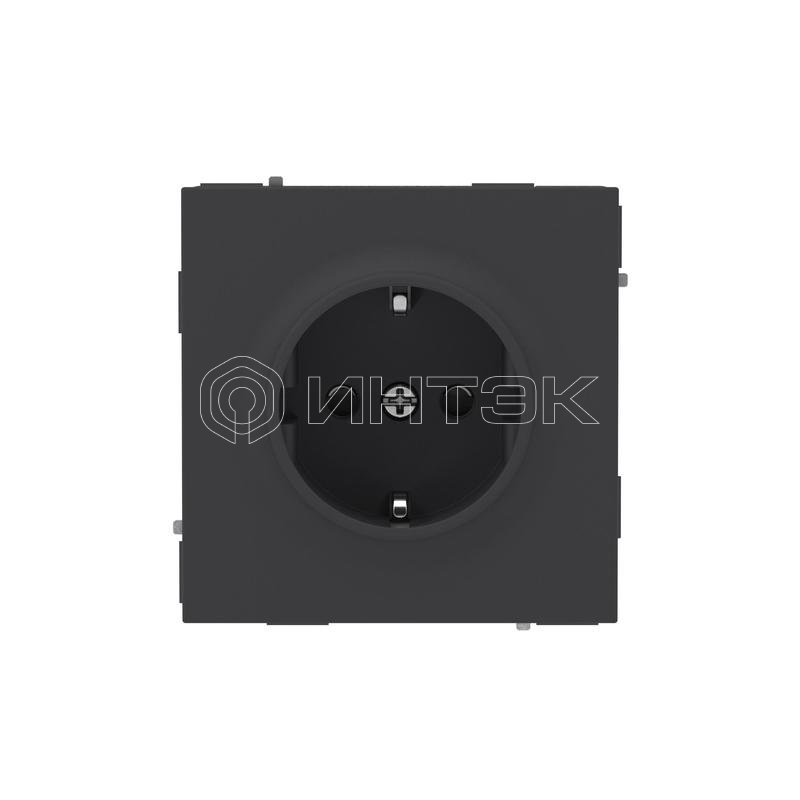 Розетка силовая KANT 2P+E защ. шторки черн. уголь DKC 7012003 изображение, фото