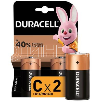 Элемент питания алкалиновый C/LR14/MN 1400 BP-2 (блист.2шт) Duracell Б0014054 изображение, фото