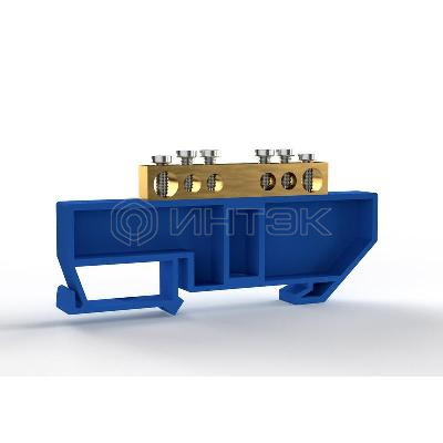 Шина нулевая на DIN-изоляторе 6х9мм 6 отвер. латунь TOKOV ELECTRIC TKE-BCB-69-6-DIN/N изображение, фото