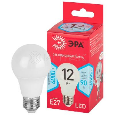 Лампа светодиодная RED LINE LED A60-12W-840-E27 R 12Вт A60 груша 4000К нейтр. бел. E27 Эра Б0049636 изображение, фото