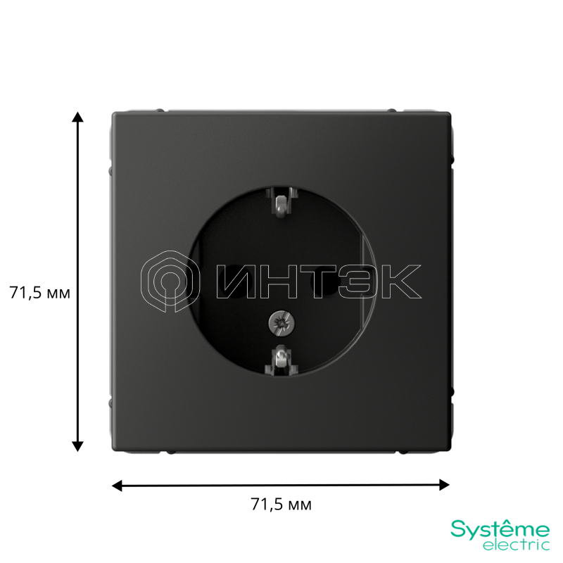 Розетка ArtGallery 16А с заземл. защ. шторки механизм базальт  Systeme Electric GAL001445 изображение, фото