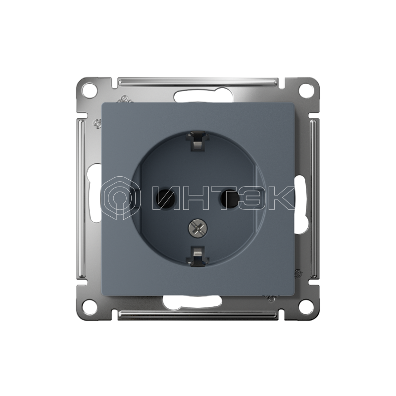 Розетка 1-м СП AtlasDesign 16А IP20 с заземл. защ. шторки механизм грифель  Systeme Electric ATN000745 изображение, фото