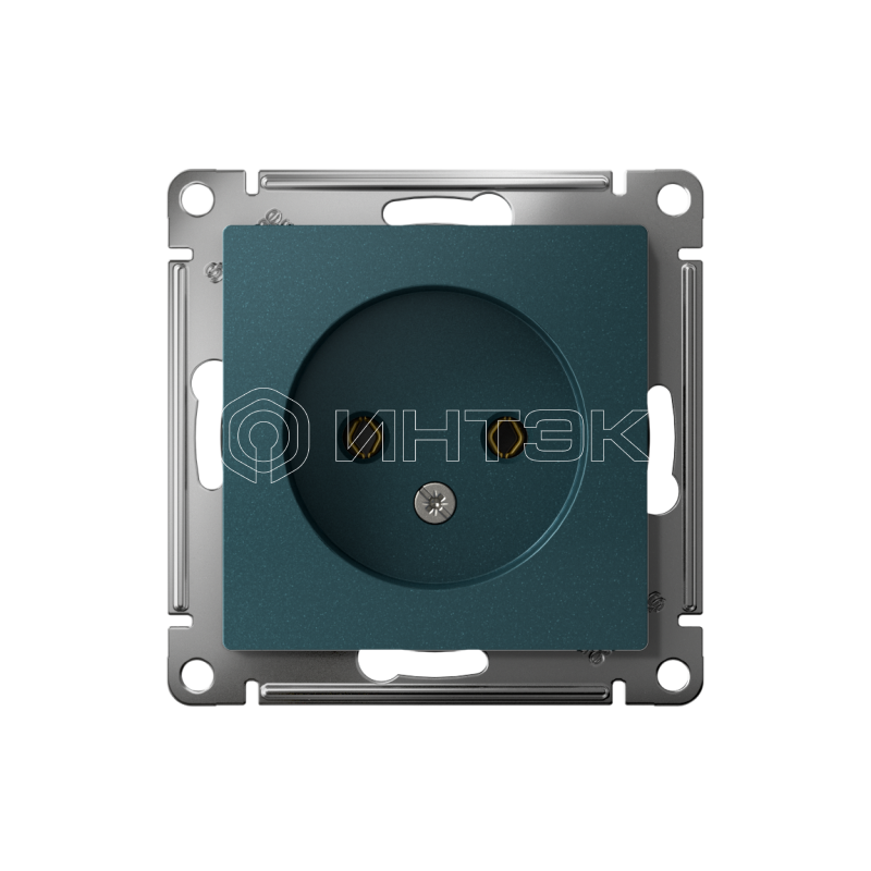 Розетка 1-м СП AtlasDesign 16А IP20 без заземл. без защ. шторок механизм изумруд  Systeme Electric ATN000841 изображение, фото