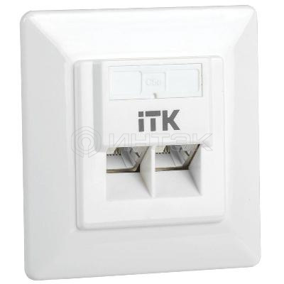 Розетка компьютерная 2-м СП RJ45 кат.5E FTP ITK CS2-1C5EF-2-1 изображение, фото