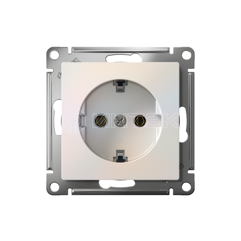 Розетка AtlasDesign 16А с заземл. быстрозажим. клем. механизм жемчуж. Systeme Electric ATN000443S изображение, фото