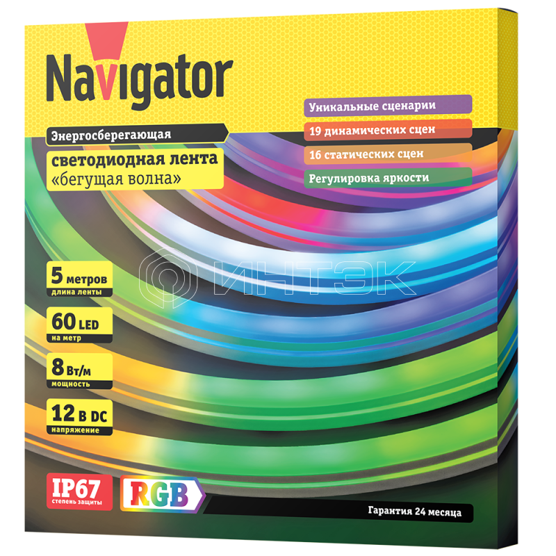 Лента светодиодная 14 475 NLS-5050RGBM60-8-IP67-12V-NEONLED (уп.5м) NAVIGATOR 14475 изображение, фото