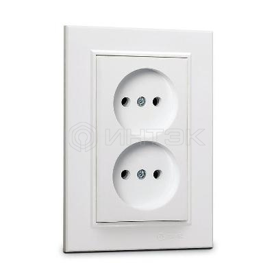 Розетка 2-я б/з СП Karea 16А IP20 бел. Makel 56001017 изображение, фото