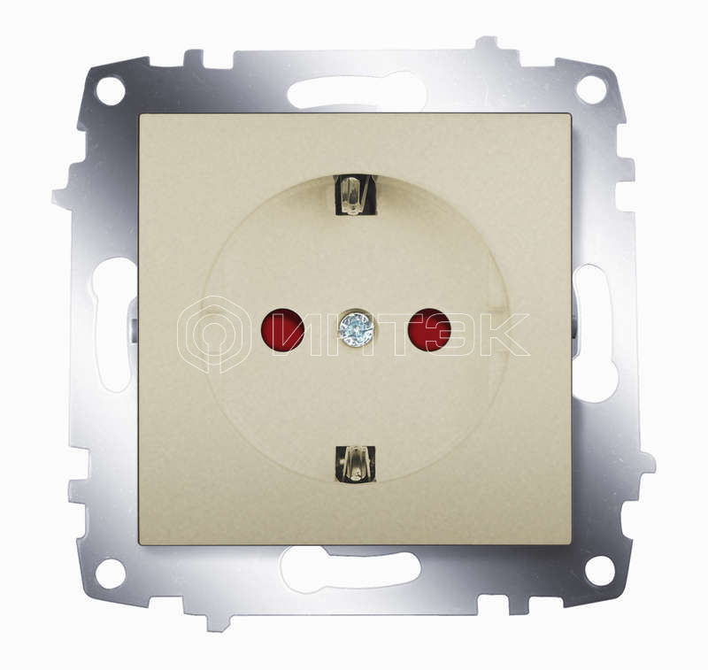 Розетка 1-м СП Cosmo 16А IP20 с заземл. защ. шторки механизм титаниум ABB 619-011400-243 изображение, фото
