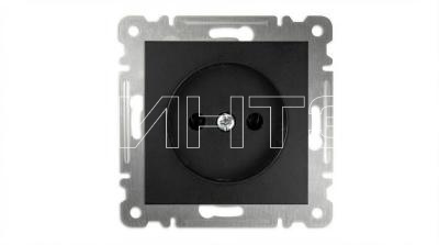 Розетка 1-м без заземл. СП 16А IP20 250В механизм Karea черн. Makel 57054022 изображение, фото