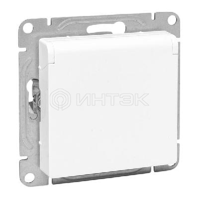 Розетка СП Эпика 16А IP44 с заземл. защ. шторки с крышкой механизм бел. EKF UP1-SOW-111-44 изображение, фото
