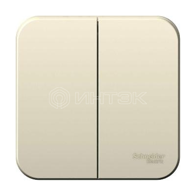 Выключатель 2-кл. ОП Blanca 6А IP20 (сх. 5) 250В с изолир. пластиной молочн.  Systeme Electric BLNVA065012 изображение, фото