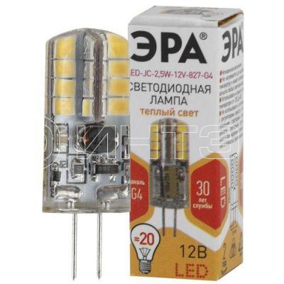 Лампа светодиодная LED-JC-2.5W-12V-827-G4 200лм ЭРА Б0033191 изображение, фото