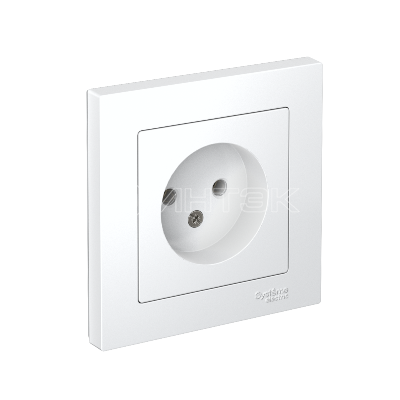 Розетка 1-м СП AtlasDesign 16А IP20 без заземл. в сборе бел.  Systeme Electric ATN000140 изображение, фото