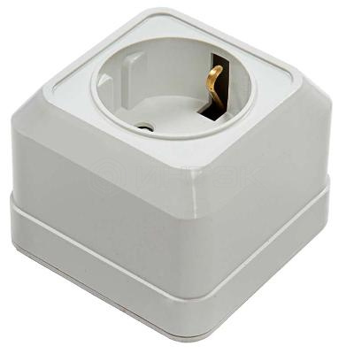 Розетка 1-м BOLLETO защ. шторки с заземл. накл. 7028х бел. ASD / IN HOME 4690612000954 изображение, фото