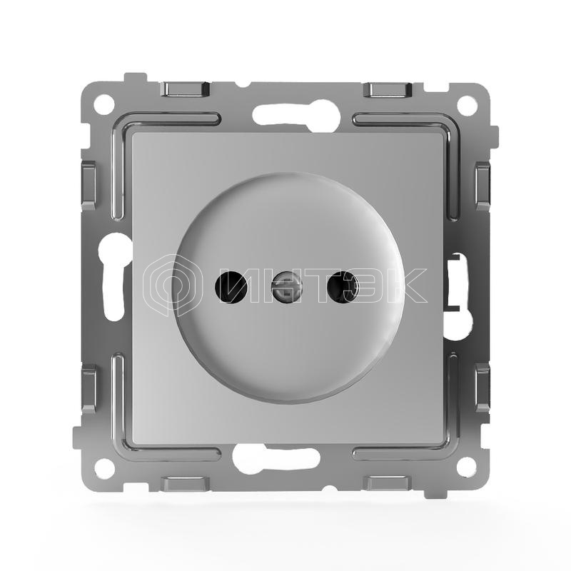 Розетка 1-м СП Pixel 16А IP20 без заземл. защ. шторки механизм алюм. TOKOV ELECTRIC TKE-PX-R1SF-C03 изображение, фото