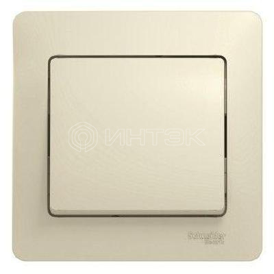 Выключатель 1-кл. СП Glossa 10А IP20 (сх. 1) 10AX в сборе беж.  Systeme Electric GSL000212 изображение, фото