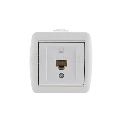 Розетка компьютерная 1-м ОП Nata RJ45 бел. LEZARD 710-0200-139 изображение, фото