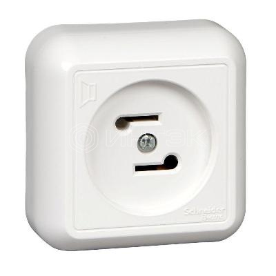 Розетка радиотрансляционная ОП Прима 30В 50-10000Гц бел. (опт. упак) Schneider Electric RPVA-B изображение, фото