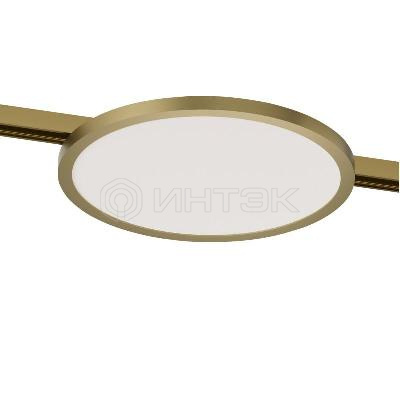 Светильник трековый SHINE FLOW 15Вт 3000К IP20 48В DC 198х27 RA90 со светодиодом алюм. сатинированная латунь DENKIRS 764350 изображение, фото