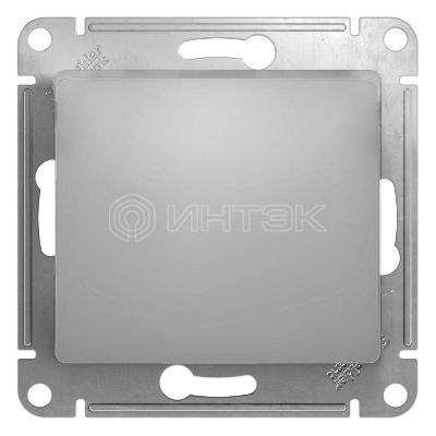 Кнопка нажимная 1-кл. СП Glossa 10А IP20 (сх. 1) 10AX механизм алюм. Systeme Electric GSL000315 изображение, фото