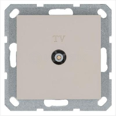 Розетка телевизионная оконечная TV Ф9.5мм механизм тауп Jasmart G6001T изображение, фото