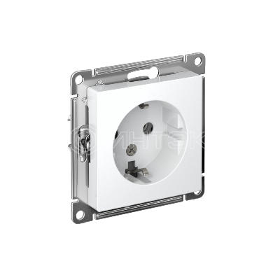 Розетка 1-м СП AtlasDesign 16А IP20 с заземл. механизм бел.  Systeme Electric ATN000143 изображение, фото