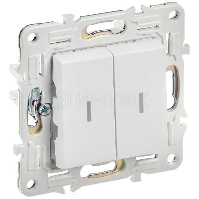 Выключатель 2-кл. SKANDY 10А SK-V09W с индикацией арктич. бел. IEK SK-V20-1-10-K01 изображение, фото